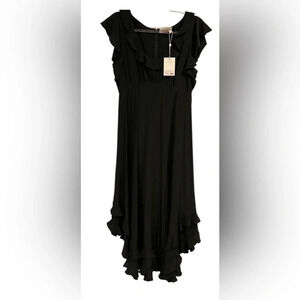 Zimmermann Frill Scoop Neck Silk Dress
